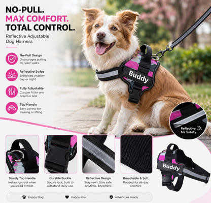 Reflective Adjustable No-Pull Dog Harness for Pets