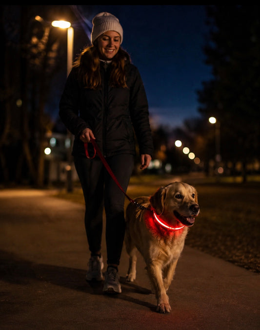 LED Waterproof Night Pet Collar with Lighting