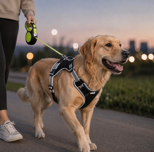 Reflective Breathable Pet Harness with Traction Rope