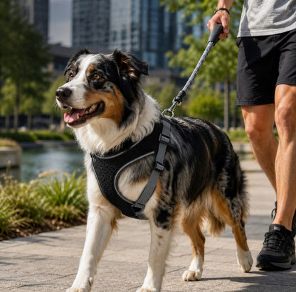 Reflective Breathable Pet Harness with Traction Rope
