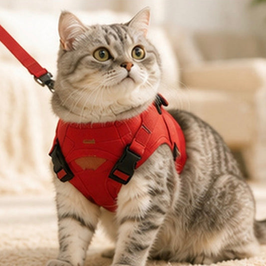 Adjustable Tactical Cat Harness with Leash